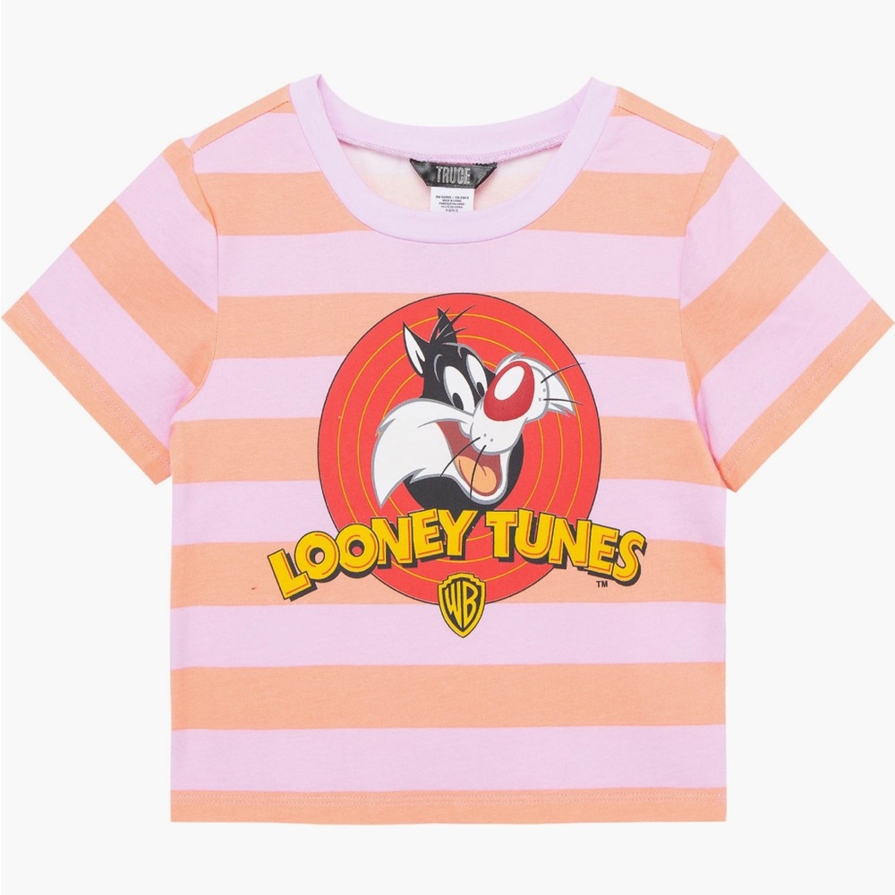 Looney Tunes Striped Crop Top size 7